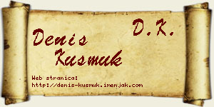 Denis Kusmuk vizit kartica